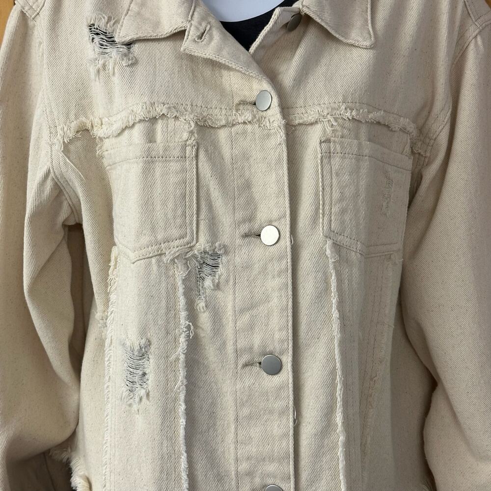 POL, Women’s Long Sleeve Sz M Long Sleeve Jacket With American Flag On The Back - Picture 4 of 15